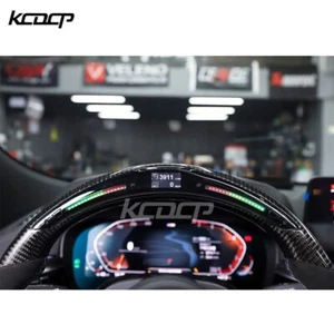 Alcantara Carbon Fiber Steering Wheel for BMW F30 F10 M2 M3 M4 M5 M6 F31 F32 LED - Picture 1 of 7
