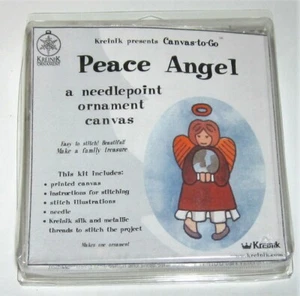 Kreinik PEACE ANGEL Needlepoint Ornament KIT - Picture 1 of 2