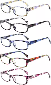 5 Pack Computer Reading Glasses Men and Women anti Eyestrain Blue Light Blocking - Picture 1 of 7