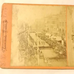 New York 1875 Lafayette Parade Broadway Union Square Stéréo Original Holmes - Picture 1 of 9
