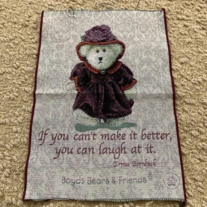 Boyds Bears Wandteppich Erma Bombeck unvollendet 13”x18” für Kissen Wandbehang Vintage - Bild 1 von 6