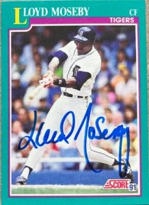 Lloyd Moseby Autographed 1991 Score #133 - Picture 1 of 1