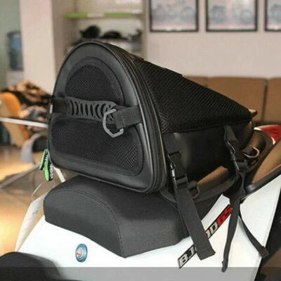 Motorcycle Bike Sports Waterproof Back Seat Carry Bag Luggage Tail Bag Saddlebag - Image 1 of 4