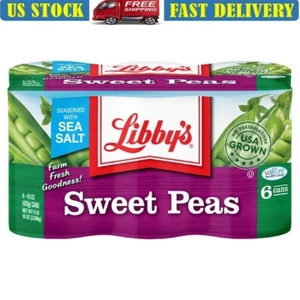 Canned Sweet Peas 15oz 6 Cans Farm Fresh Goodness No Preservatives Whole Peas US - Picture 1 of 7