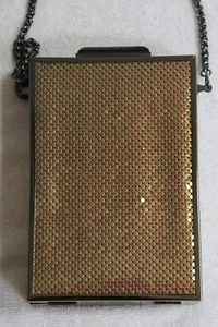 BARNEYS NEW YORK SILVER AND GOLD METAL FRAMED SHOULDER BAG WITH CHAIN STRAP - Picture 1 of 10