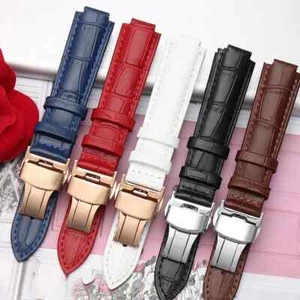 Leder Uhrenarmband für Cartier Ballon Bleu 14-22 mm konvex Herren Damen Watchband - Bild 1 von 44