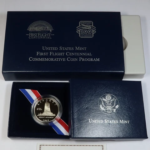 2003 P Clad Proof | First Flight Centennial Commemorative - Half Dollar #43352Q Cover