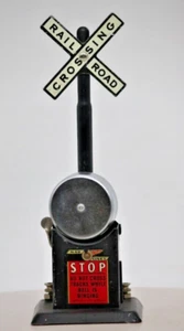MARX Toys 1950's MAR LINES Model Railroad Crossing Signal with Bell - Picture 1 of 6