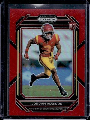 2023 Prizm Draft Picks Jordan Addison RC Prizm Red #56/299 Trojans - Image 1 of 2