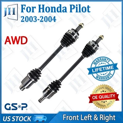 OE Front Pair CV Axle Shaft For 2003-04 Honda Pilot 01 02 Acura MDX V6 3.5L AWD - Image 1 of 4