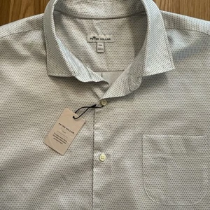 Peter Millar Crown Gray Short Sleeve Button-Down Shirt – Men’s XXL – NWT - Bild 1 von 12