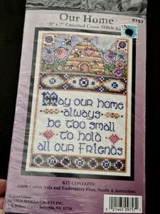 De colección CONTADO Punto de Cruz INICIO Muestreador Pequeño 5 x 7 Abeja Colmena Folk - Imagen 1 de 5