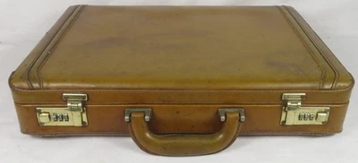 maletín rígido de cuero vintage Foto 1 de 4