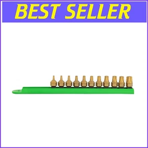 Versatile 11-Piece Titanium Coated Torx Drive Bit Set for Mechanics and DIYers - Picture 1 of 6
