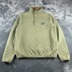 Herren Patagonia grün Jubiläum Rautenstepp Druckknopf T Pullover Sweater Medium - Bild 1 von 11