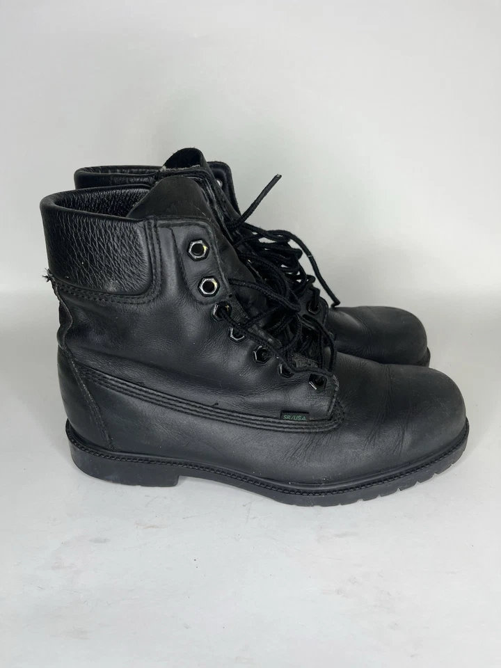 Botas con cordones al tobillo Bates Floataways para mujer talla 7M negras resistentes al aceite hechas en EE. UU. Foto 1 de 4