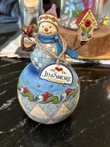Jim Shore There’s No Place Like Home Snowman Figurine In Original Box - Picture 1 of 9