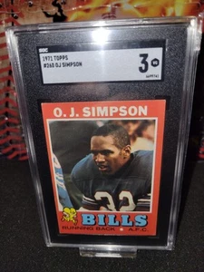 O.J. Simpson (HOF) 1971 Topps #260 SGC 3 Football Card - Picture 1 of 2