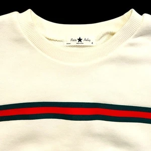 Petite Hailey Tape Crème Colored Sweatshirt Toddlers Size 4 - Picture 1 of 9