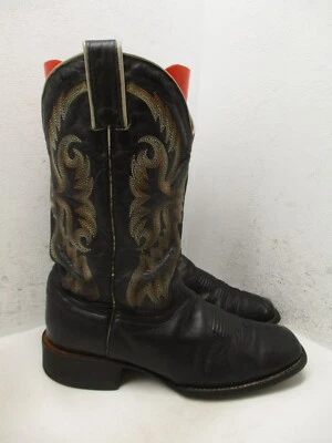 NOCONA Black Leather Square Toe Cowboy Western Boots Womens Size 8.5 B - Image 1 of 4