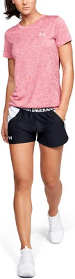Under Armour Women's Play Up 2.0 Shorts , Black/White , XL. - Image 1 of 4