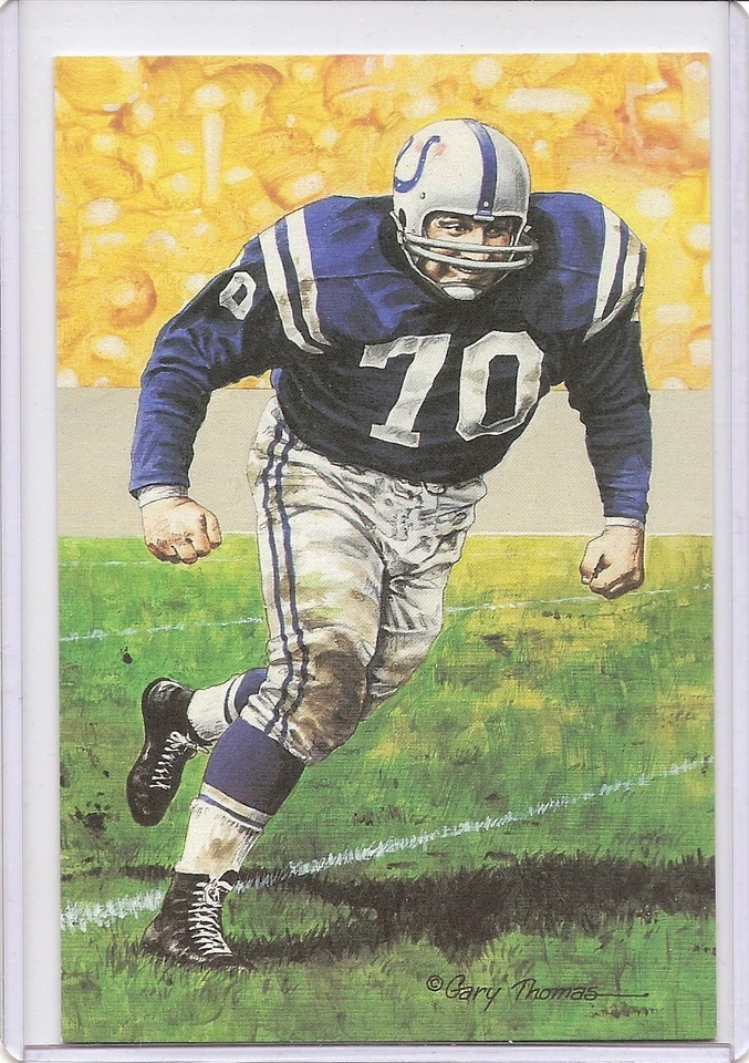 1991 Art Donovan Goal Line Art Postcard Unsigned - Series 3 Three - Image 1 of 1