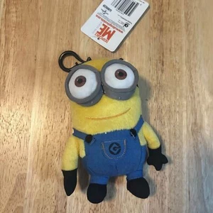 Minions Despicable Me Plush Zip Pouch Keychain Clip-On Universal Studios NWT - Picture 1 of 3