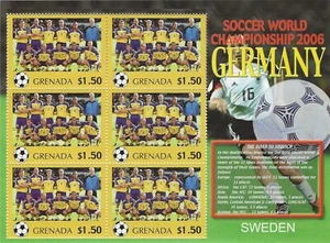 Grenada 2006 - Soccer World Cup 2006 Germany, - SWEDEN -Sheetlet - MNH - Picture 1 of 1