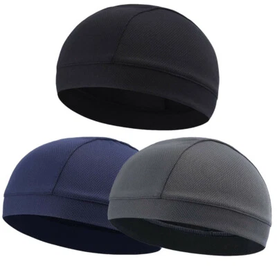3x Casco Forro Calavera Gorra Gorro Absorbente de Sudor Ciclismo Deporte Secado Rápido Sombrero Envoltura Foto 1 de 4
