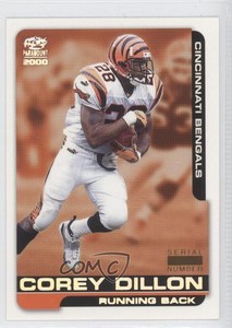 2000 Pacific Paramount Holo Silver Missing Serial Number Corey Dillon #48