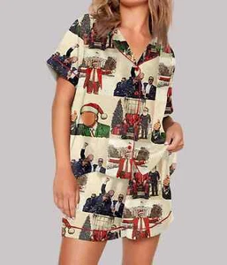 Trump Daddy’s Home Pyjama Set, America Trump Daddy’s Home Pyjamas Hose - Bild 1 von 3