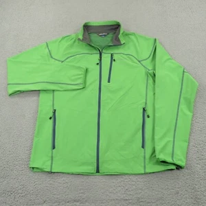 Eddie Bauer First Ascent Jacket Men XLT Lime Green Full Zip Stretch Softshell XL - Picture 1 of 15