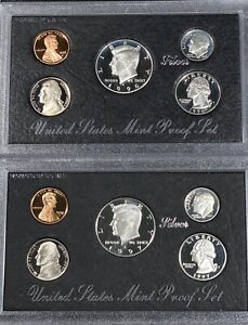 1996 and 1997 US Mint Silver Proof Sets Lot of 2 in OGP