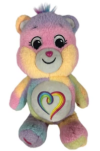 Care Bears Togetherness Bear Rainbow Heart Plush Bear  2021 10" - Picture 1 of 3