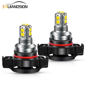 2pcs PY24W P12V E4 3030 10 SMD LED Car Fog Light DRL Bulb White for Audi Bens - Picture 1 of 9