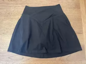 PINK Victoria’s Secret Pure Black LARGE Cotton V Crossover Skort Skirt VS - Picture 1 of 3