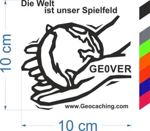 Geocaching Auto Aufkleber Sticker Travelbug trackbar Welt ist unser Spielfeld TB - Bild 1 von 1