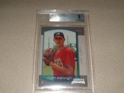 2000 BOWMAN DRAFT ADAM WAINWRIGHT ROOKIE CARD BGS MINT 9 CARDINALS - Image 1 of 3