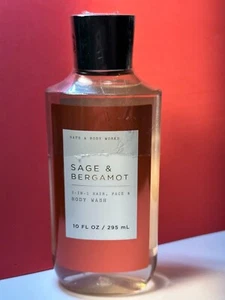 Jabón para cabello, cara y cuerpo Bath & Body Works "SAGE & BERGAMOT" 3 en 1 10 oz - Imagen 1 de 2