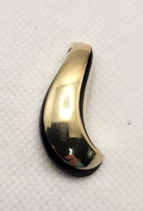 Vintage Flli Menegatti Gold Vermeil & schwarze Emaille Anhänger 925 Sterling Silber - Bild 1 von 5