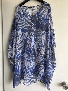 Ladies L 12 14 16 18 Autograph flowing Lightweight Top Summer Kaftan NEW - Picture 1 of 4