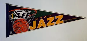 Vintage Utah Jazz Pennant NBA WinCraft - Western Conference - Picture 1 of 13