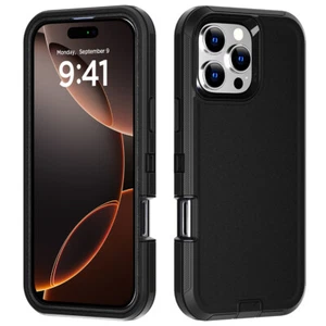 Heavy Duty Rugged Case for iPhone 16 Pro Max 16 Plus Military Shockproof Cover - Photo 1 sur 60