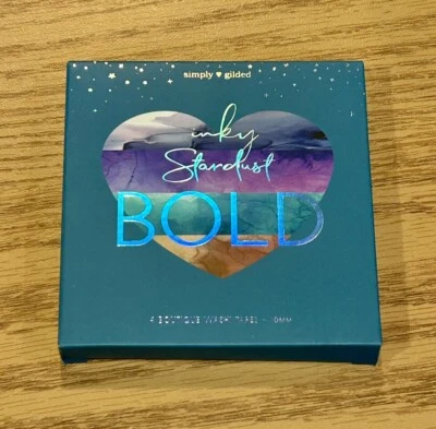 Просто позолоченный чернильный звездной пыли зеленый жирный бокс-сет 4 ленты Washi 10 мм - Изображение 1 из 4