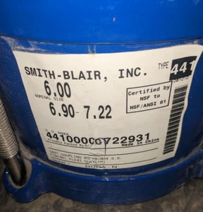 Smith Blair Coupling 6" 6.90-7.20 Type 441 - Picture 1 of 3
