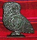 Bronze Statuary Owl Totem of Athena Symbol of Wisdom #BR405 4.5"
