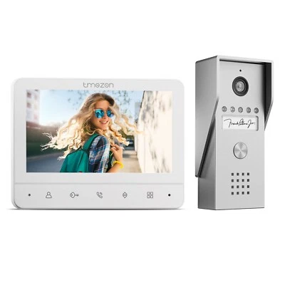 TMEZON Video Doorbell Door Phone Camera Intercom Entry System 7'' LCD Monitor - Image 1 of 4