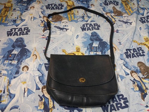 Borsa Coach City vintage in pelle nera 9790