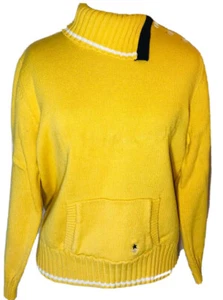 Norton Studio | Pequeño Grande | Suéter Tejido Amarillo con Cuello Redondo Dividido - Imagen 1 de 7