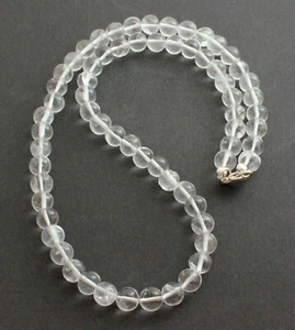 Collar de cristal de montaña cadena de piedras preciosas collar de joyería plata 925 aprox. 50 cm - Imagen 1 de 2